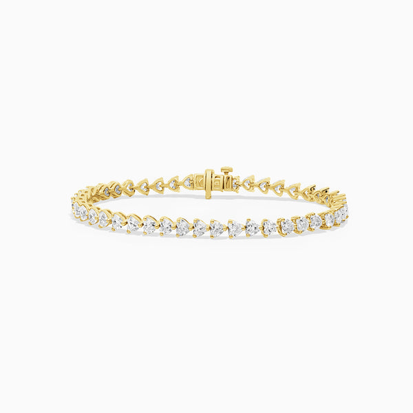 Carré de Luxe Collection D-E VS+ Heart Diamond Prong Bracelet