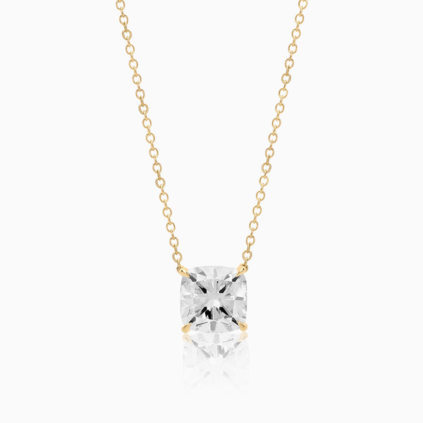 Carré de Luxe Collection D-E VS+ Princess Diamond Prong Necklace