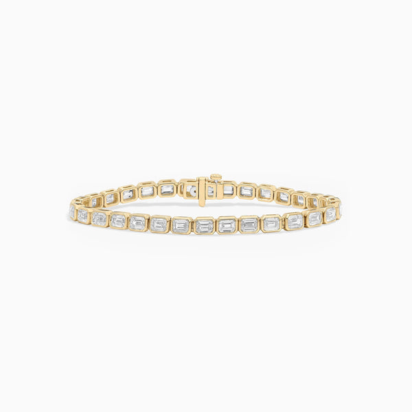 Carré de Luxe Collection D-E VS+ Emerald Diamond Bezel Bracelet