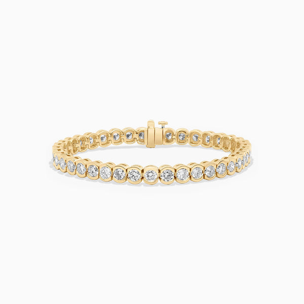 Carré de Luxe Collection D-E VS+ Round Diamond Bezel Bracelet
