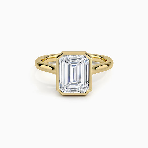 Carré de Luxe Collection D-E VS+ Emerald Diamond Bezel Ring
