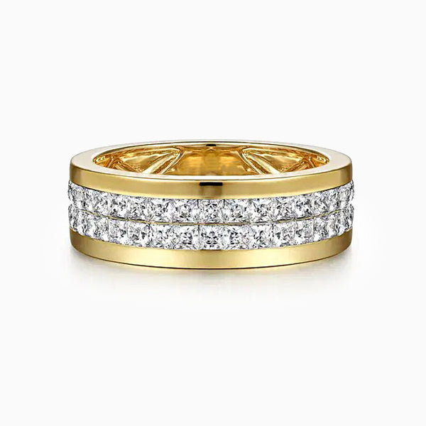 For Him 2.0 Carat D-F VS+ Ideal Cut Diamond Men's Ring in 14K Yellow Gold