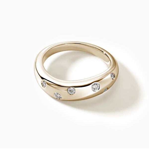 For Him 0.14 Carat D-F VS+ Ideal Cut Diamond Men's Ring in 14K Yellow Gold