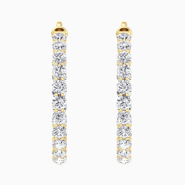 1.5 Carat D-F VS+ Ideal Cut Round Diamond 14K White Gold Drop Earrings