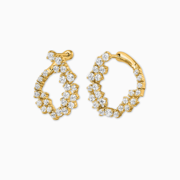 1.476 carat Lab Grown Diamond VS D-F Fancy Hoop Earrings