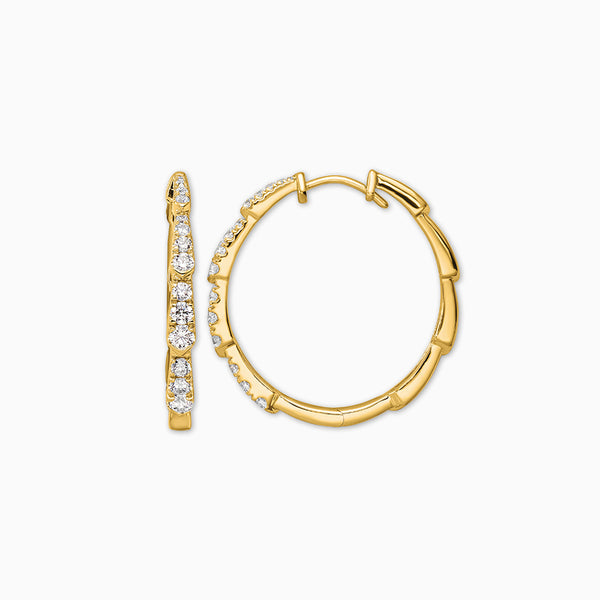 1.176 carat Lab Grown Diamond VS D-F Fancy Hoop Earrings