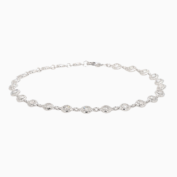 2.1 Carat D-F VS+ Ideal Cut Round Diamond 14K White Gold Tennis Bracelet (4.41g)