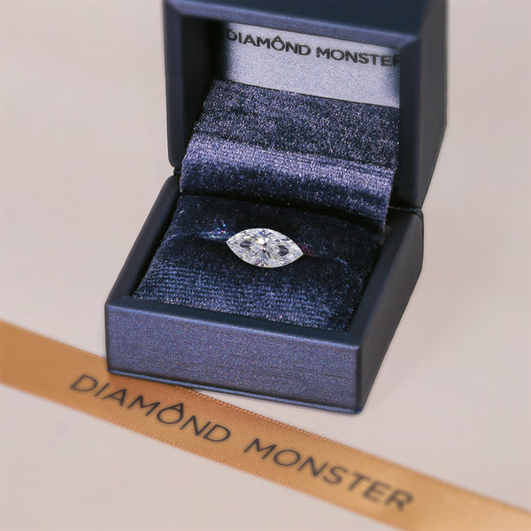 GIA 1-5 ct Marquise Cut Lab-Grown Loose Diamond with Setting