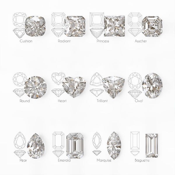 GIA 2-5 ct Ideal Cut Lab-Grown Loose Diamond in 10 Shapes